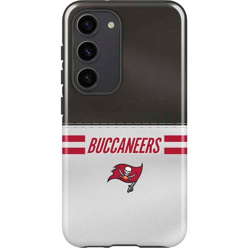 NFL Tampa Bay Buccaneers White Striped Galaxy S23 Pro Case