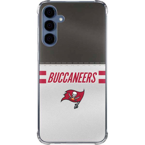 NFL Tampa Bay Buccaneers White Striped Galaxy S24 Clear Case
