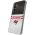NFL Tampa Bay Buccaneers White Striped Galaxy S24 Plus Clear Case