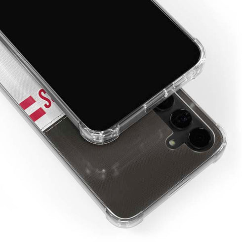 NFL Tampa Bay Buccaneers White Striped Galaxy S24 Plus Clear Case