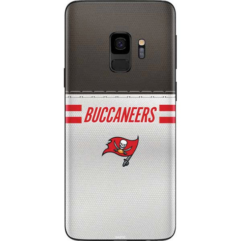 NFL Tampa Bay Buccaneers White Striped Galaxy S9 Skin