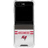 NFL Tampa Bay Buccaneers White Striped Galaxy Z Flip5 5G Clear Case