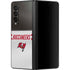 NFL Tampa Bay Buccaneers White Striped Galaxy Z Fold3 5G Skin