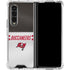NFL Tampa Bay Buccaneers White Striped Galaxy Z Fold4 5G Clear Case