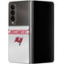 NFL Tampa Bay Buccaneers White Striped Galaxy Z Fold4 5G Skin