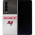 NFL Tampa Bay Buccaneers White Striped Galaxy Z Fold4 5G Skin
