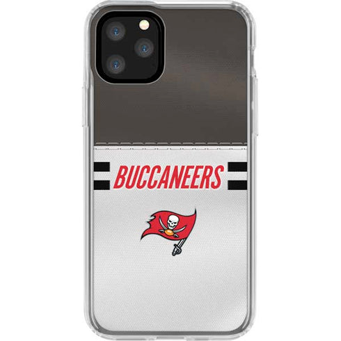 NFL Tampa Bay Buccaneers White Striped iPhone 11 Pro Clear Case