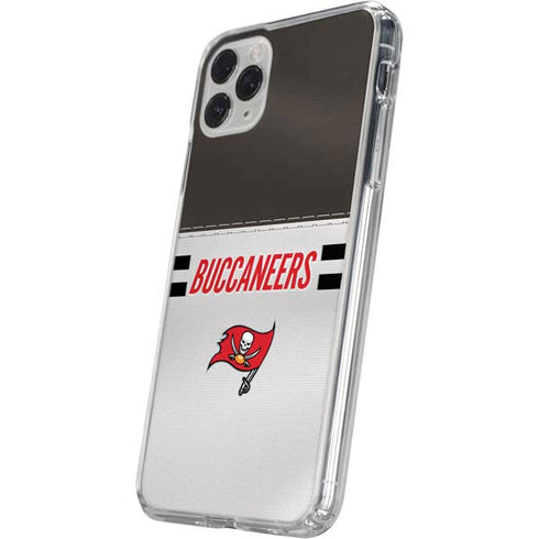 NFL Tampa Bay Buccaneers White Striped iPhone 11 Pro Clear Case
