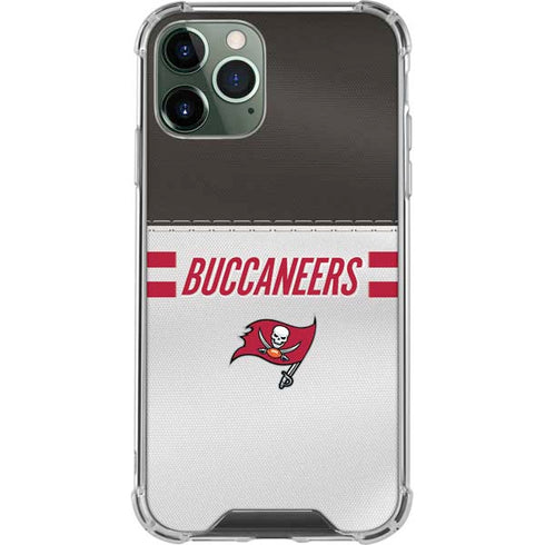 NFL Tampa Bay Buccaneers White Striped iPhone 11 Pro Max Clear Case