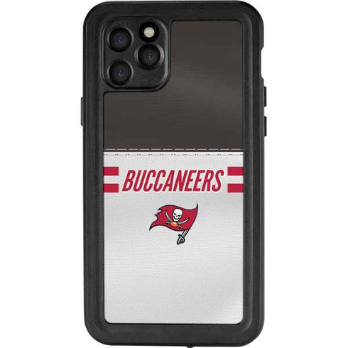 NFL Tampa Bay Buccaneers White Striped iPhone 11 Pro Waterproof Case
