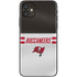 NFL Tampa Bay Buccaneers White Striped iPhone 11 Skin