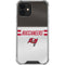 NFL Tampa Bay Buccaneers White Striped iPhone 12 Clear Case