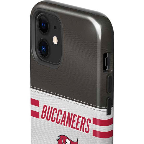 NFL Tampa Bay Buccaneers White Striped iPhone 12 Impact Case
