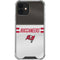 NFL Tampa Bay Buccaneers White Striped iPhone 12 Mini Clear Case