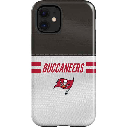 NFL Tampa Bay Buccaneers White Striped iPhone 12 Mini Impact Case