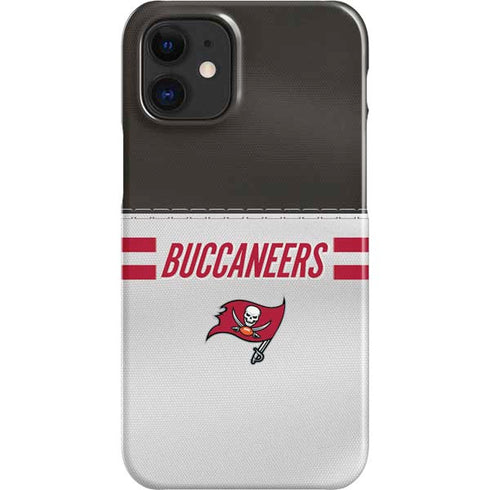 NFL Tampa Bay Buccaneers White Striped iPhone 12 Mini Lite Case