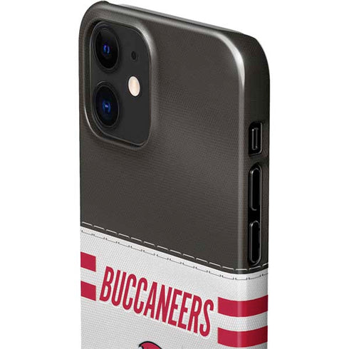 NFL Tampa Bay Buccaneers White Striped iPhone 12 Mini Lite Case