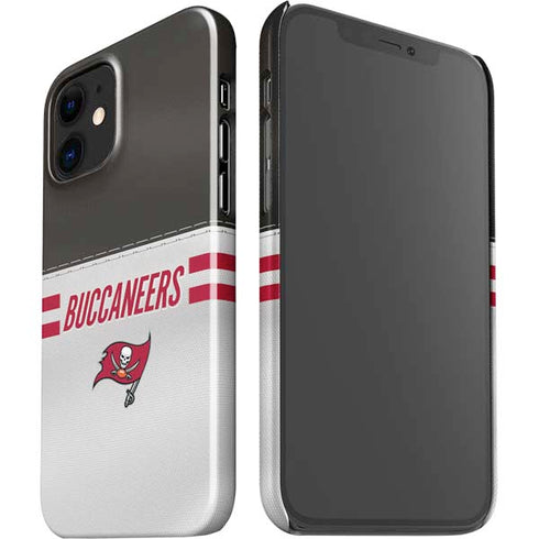 NFL Tampa Bay Buccaneers White Striped iPhone 12 Mini Lite Case