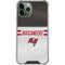 NFL Tampa Bay Buccaneers White Striped iPhone 12 Pro Clear Case