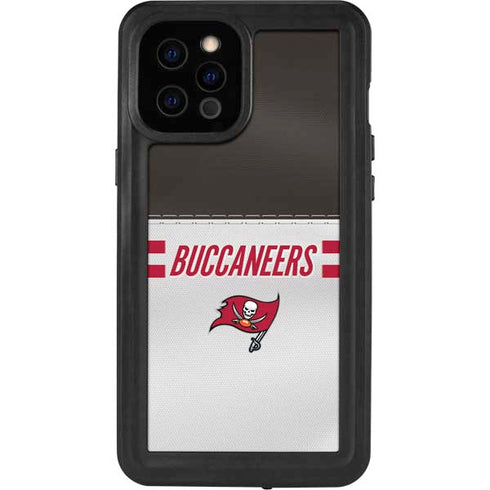NFL Tampa Bay Buccaneers White Striped iPhone 12 Pro Max Waterproof Case