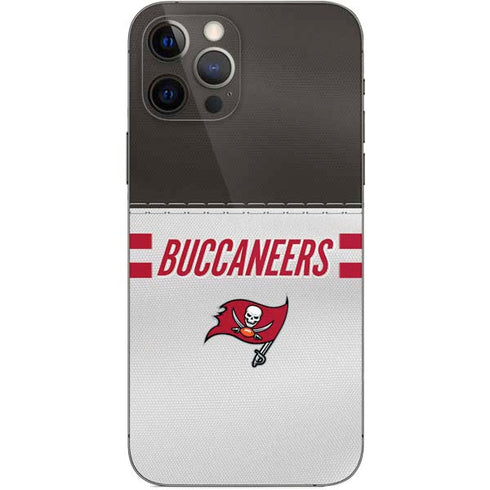 NFL Tampa Bay Buccaneers White Striped iPhone 12 Pro Skin