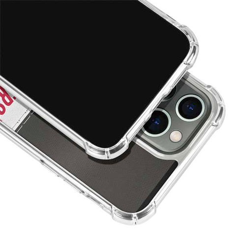NFL Tampa Bay Buccaneers White Striped iPhone 13 Pro Clear Case