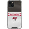 NFL Tampa Bay Buccaneers White Striped iPhone 14 Plus Clear Case