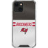 NFL Tampa Bay Buccaneers White Striped iPhone 14 Plus Clear Case