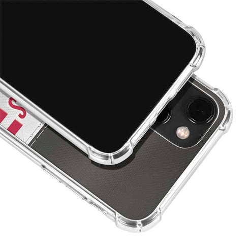 NFL Tampa Bay Buccaneers White Striped iPhone 14 Plus Clear Case