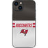 NFL Tampa Bay Buccaneers White Striped iPhone 15 Plus Skin