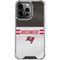 NFL Tampa Bay Buccaneers White Striped iPhone 15 Pro Clear Case