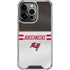 NFL Tampa Bay Buccaneers White Striped iPhone 15 Pro Clear Case