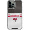 NFL Tampa Bay Buccaneers White Striped iPhone 15 Pro Max Clear Case