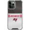 NFL Tampa Bay Buccaneers White Striped iPhone 14 Pro Max Clear Case