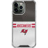 NFL Tampa Bay Buccaneers White Striped iPhone 14 Pro Max Clear Case