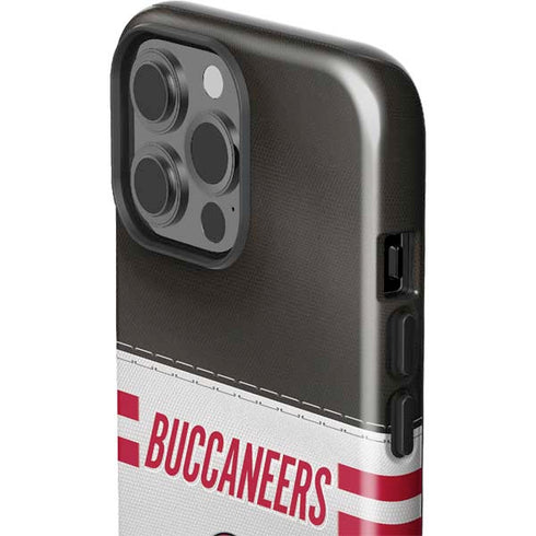NFL Tampa Bay Buccaneers White Striped iPhone 15 Pro Max Impact Case