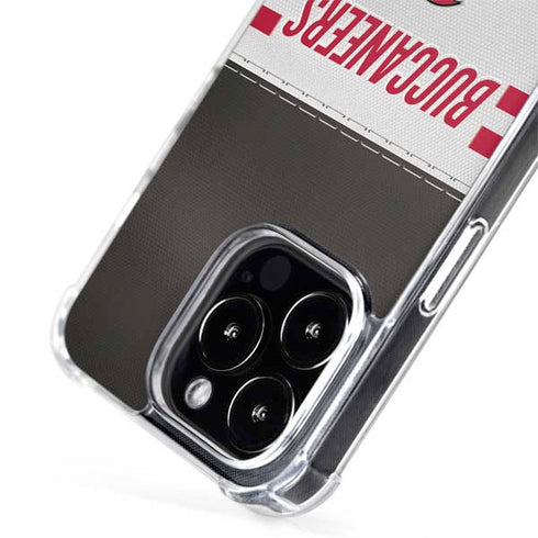 NFL Tampa Bay Buccaneers White Striped iPhone 15 Pro Max MagSafe Case
