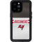 NFL Tampa Bay Buccaneers White Striped iPhone 14 Pro Max Waterproof Case