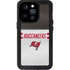 NFL Tampa Bay Buccaneers White Striped iPhone 14 Pro Waterproof Case