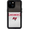 NFL Tampa Bay Buccaneers White Striped iPhone 15 Waterproof Case