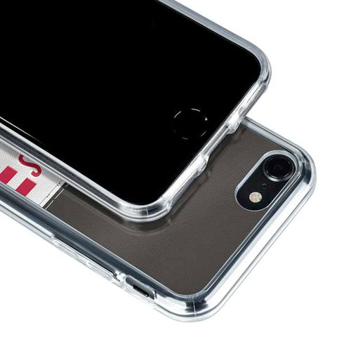 NFL Tampa Bay Buccaneers White Striped iPhone SE (2nd & 3rd Gen) Clear Case