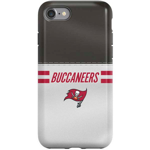NFL Tampa Bay Buccaneers White Striped iPhone SE (2nd & 3rd Gen) Pro Case