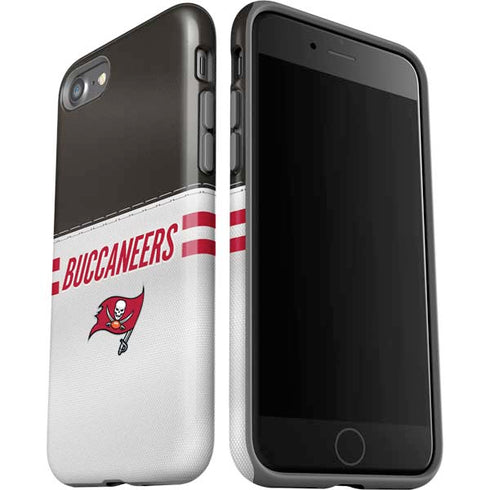 NFL Tampa Bay Buccaneers White Striped iPhone SE (2nd & 3rd Gen) Pro Case
