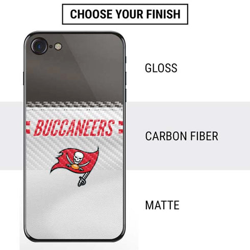 NFL Tampa Bay Buccaneers White Striped iPhone SE (2nd & 3rd Gen) Skin