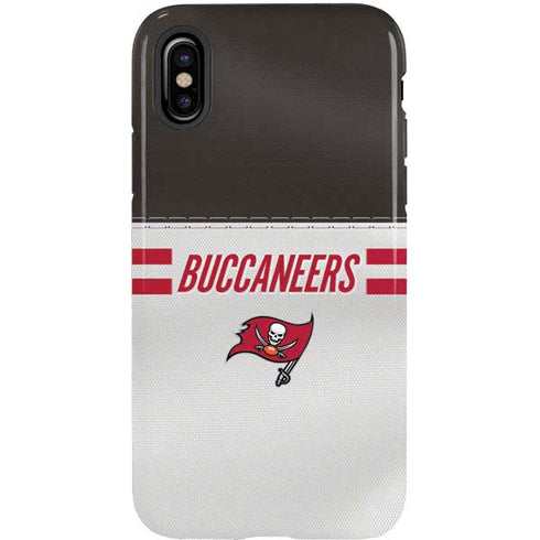NFL Tampa Bay Buccaneers White Striped iPhone X Pro Case
