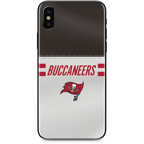 NFL Tampa Bay Buccaneers White Striped iPhone X Skin