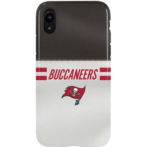 NFL Tampa Bay Buccaneers White Striped iPhone XR Pro Case