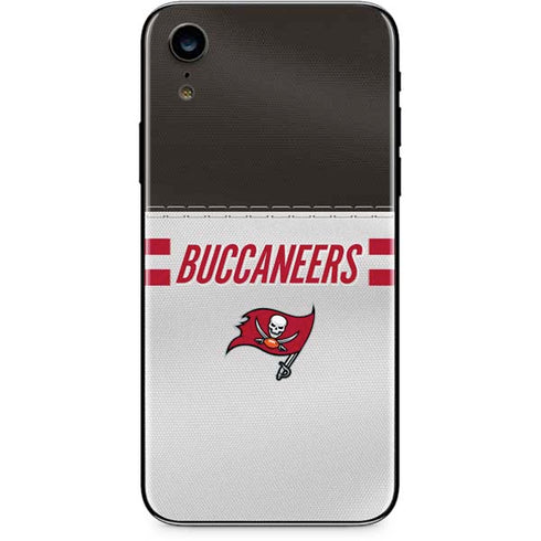 NFL Tampa Bay Buccaneers White Striped iPhone XR Skin