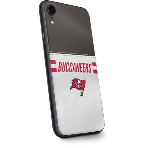 NFL Tampa Bay Buccaneers White Striped iPhone XR Skin
