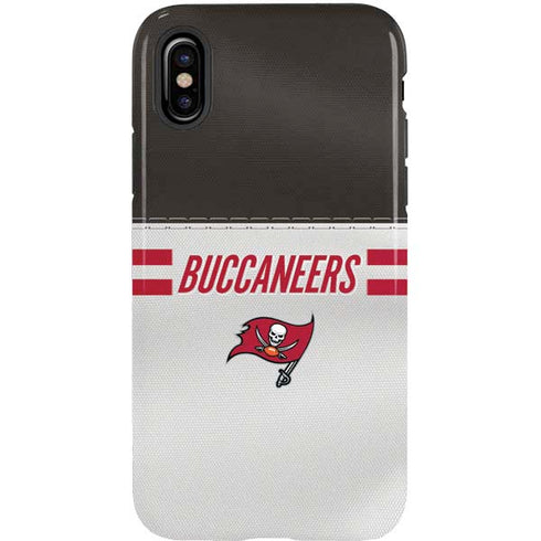 NFL Tampa Bay Buccaneers White Striped iPhone XS Pro Case